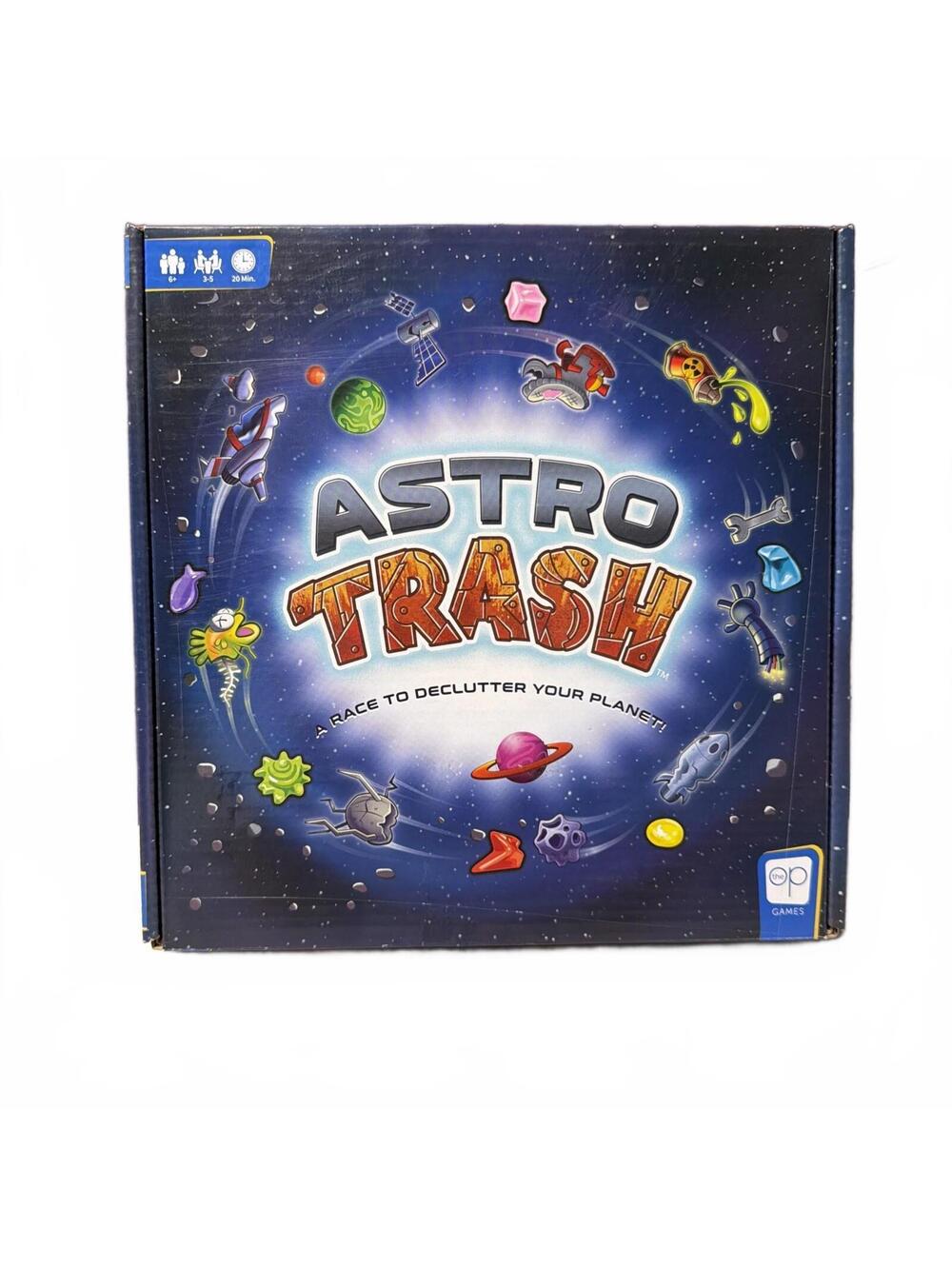 Award Winning Astro Trash Family Board Game - Fast Paced From USAOPOLY Complete